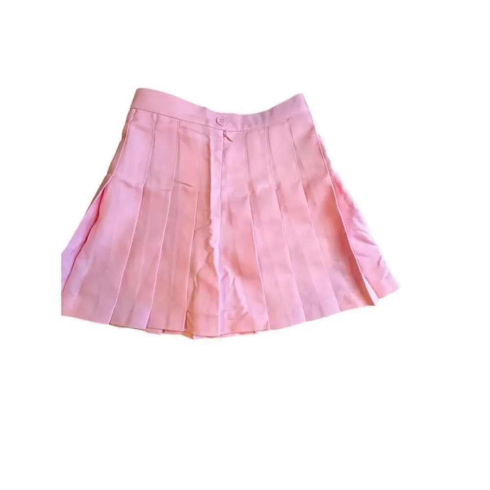 American Apparel Pink Pleated Mini Skirt Women’s XS Tennis Style New With Tags